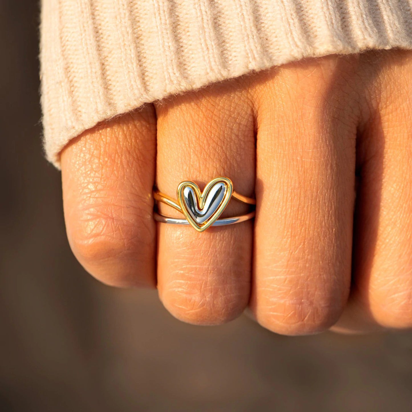 Sterling Silver Ring 925 Puzzle Heart Ring