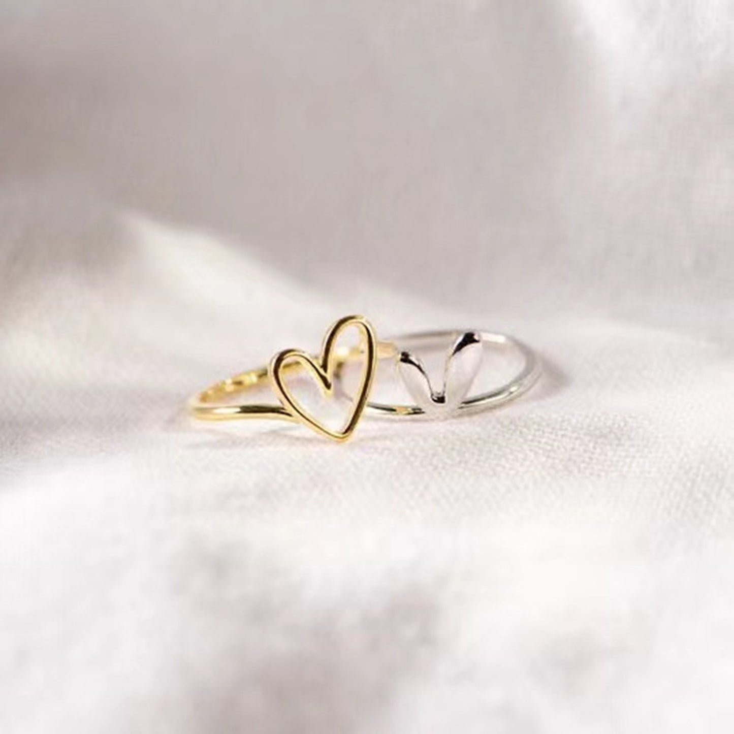 Sterling Silver Ring 925 Puzzle Heart Ring