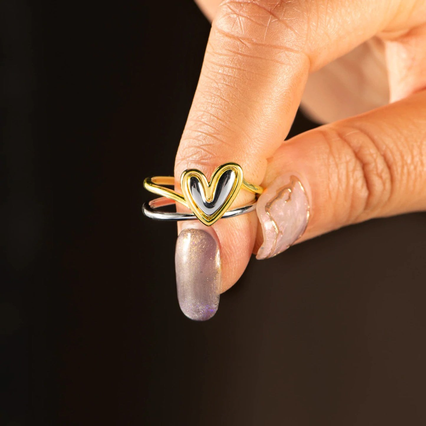 Sterling Silver Ring 925 Puzzle Heart Ring