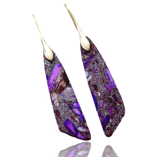 Gold-Plated Copper Dangle Earrings