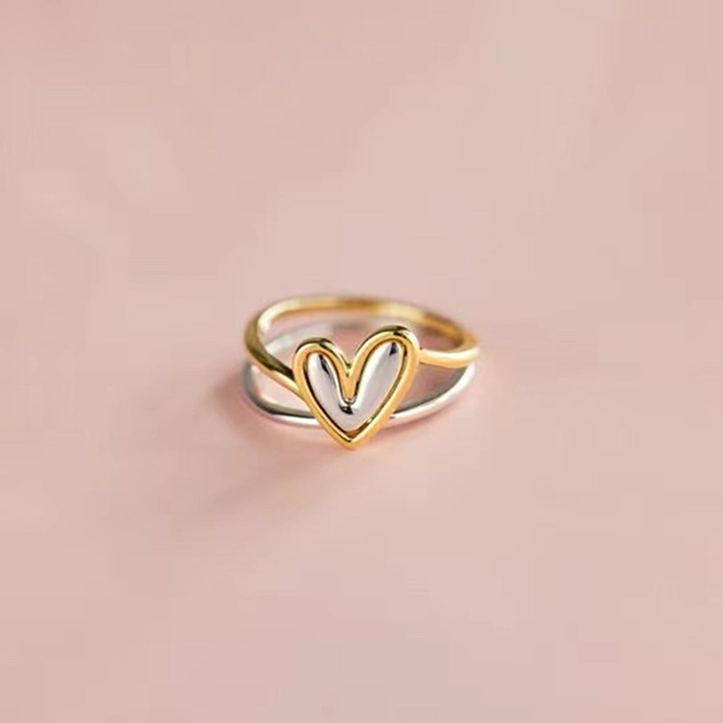 Sterling Silver Ring 925 Puzzle Heart Ring - consueloalondra