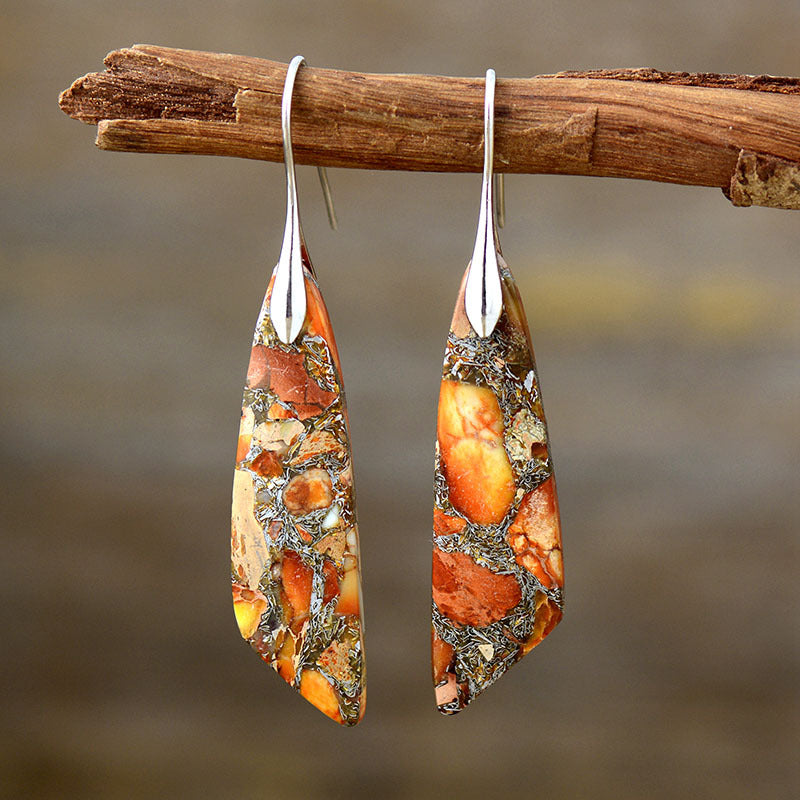 Gold-Plated Copper Dangle Earrings - consueloalondra