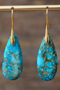 Turquoise Drop Earrings in Sterling Silver
