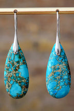 Turquoise Drop Earrings in Sterling Silver