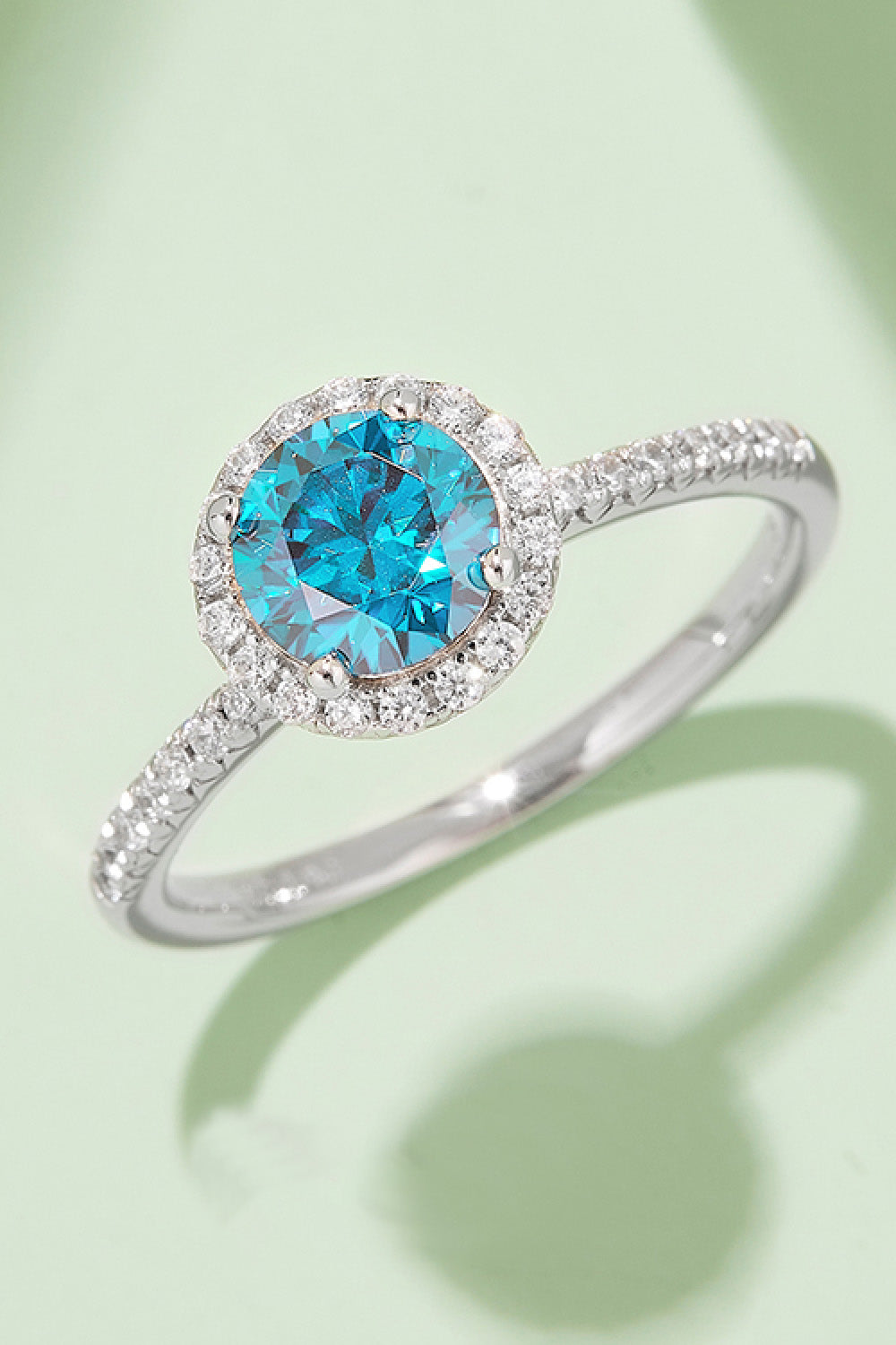 1 Carat Moissanite Halo Sterling Silver Ring – D Color, VVS1 Clarity - consueloalondra