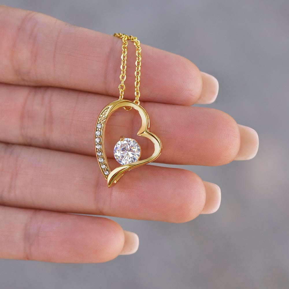 Crystal Heart Necklace for mother's Day