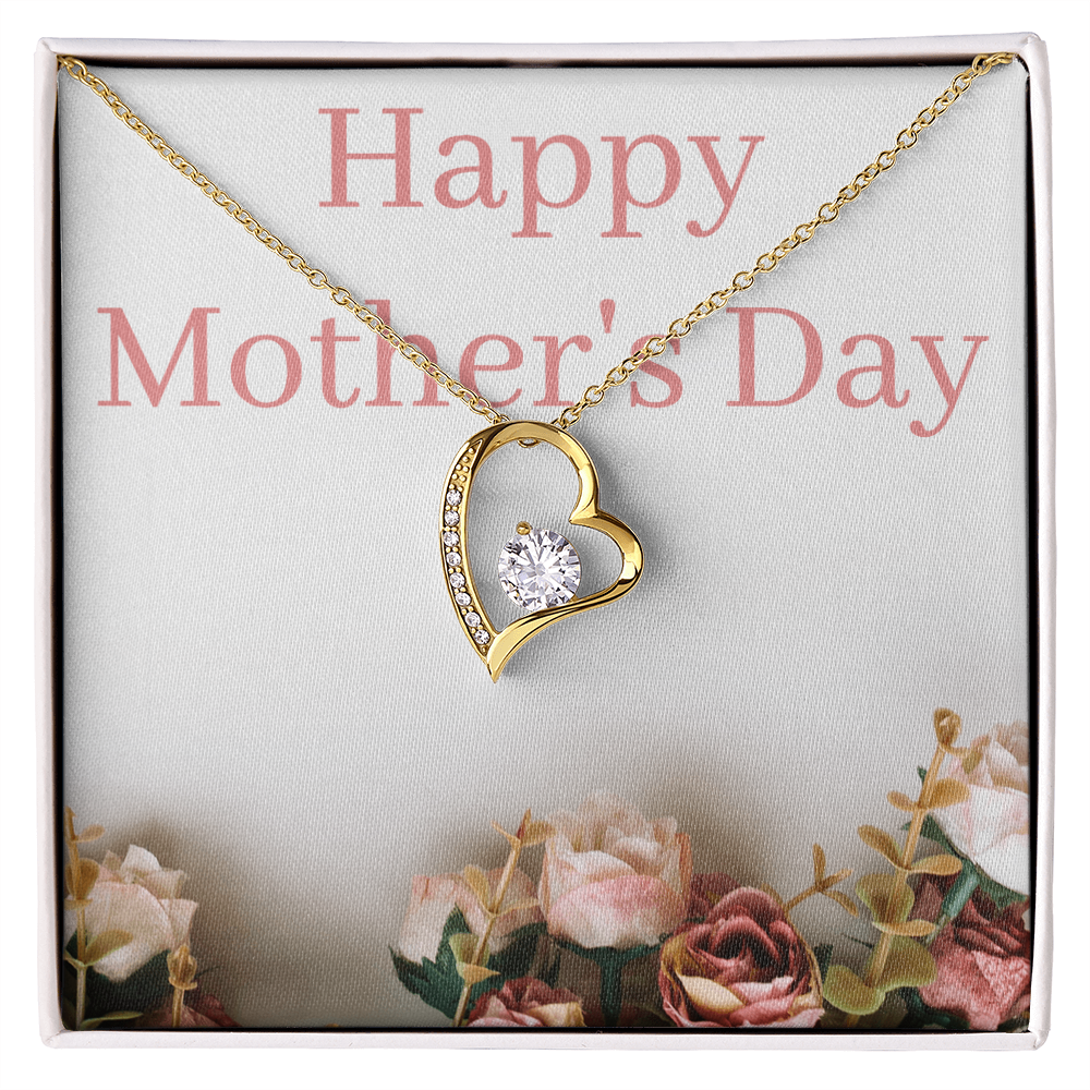 Golden Heart Pendant  necklace for Mother's Day.
