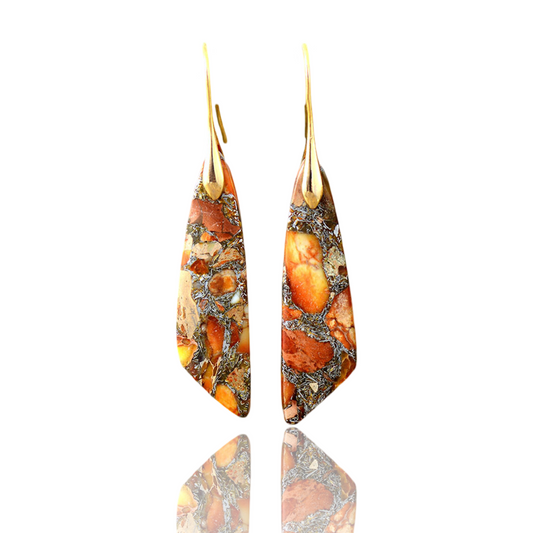 Gold-Plated Copper Dangle Earrings