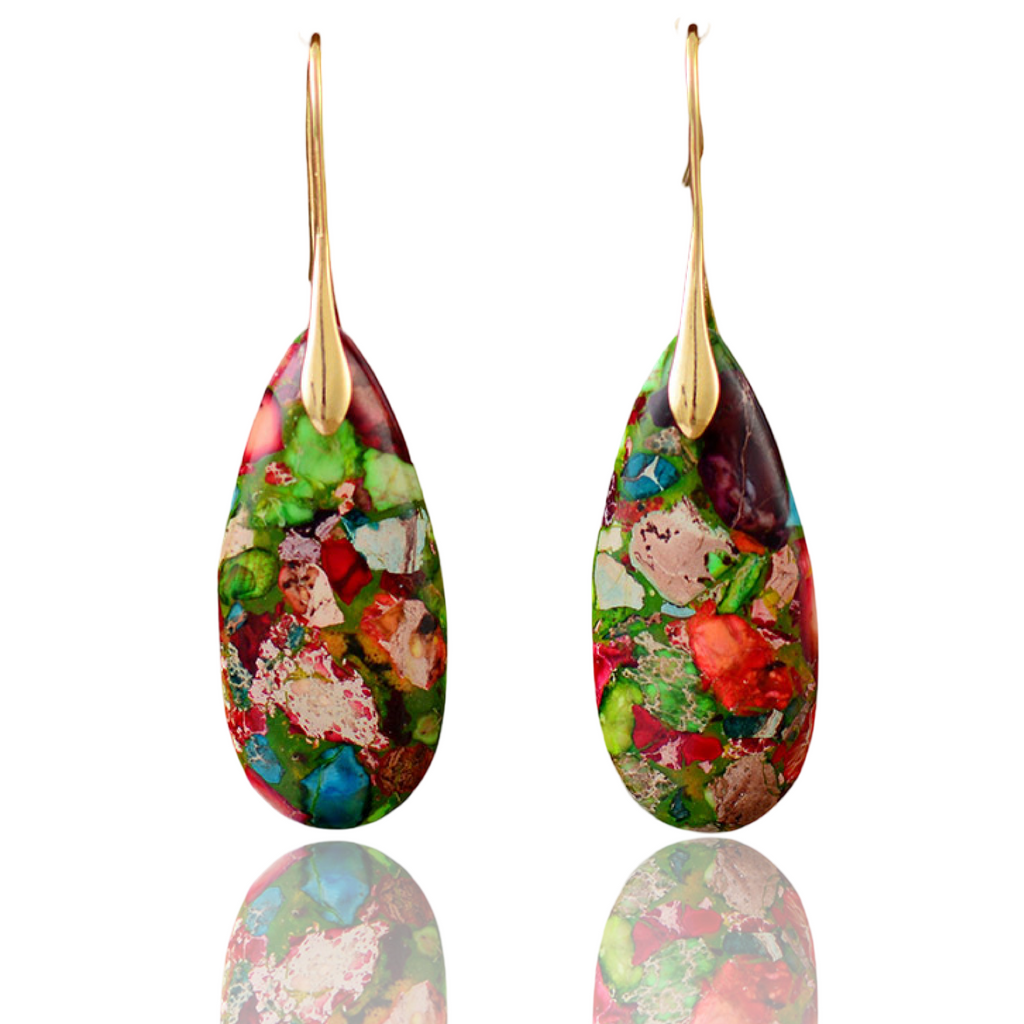 Turquoise Drop Earrings in Sterling Silver