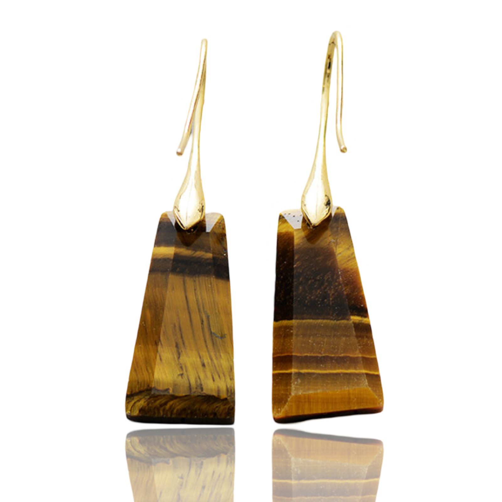Handmade Geometrical Shape Natural Stone Dangle Earrings - consueloalondra