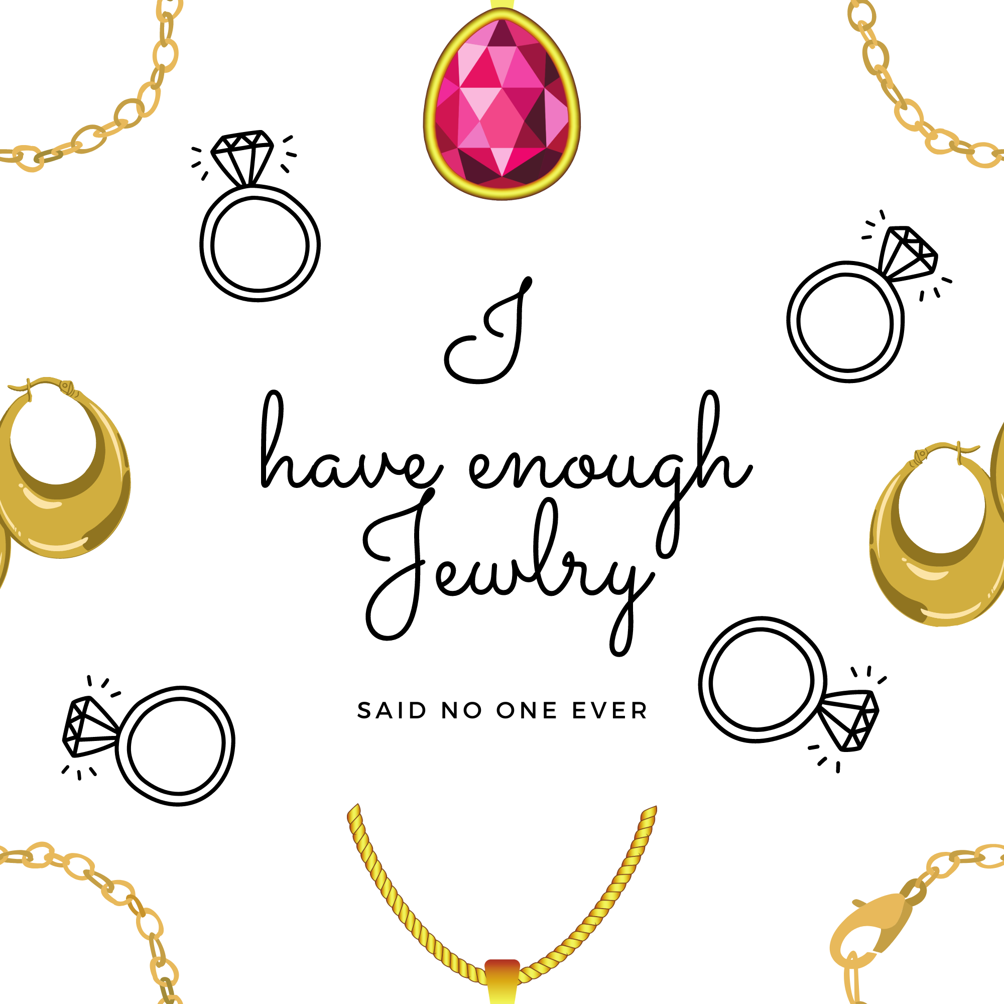 Gold and Ruby Jewelry Digital Art Work