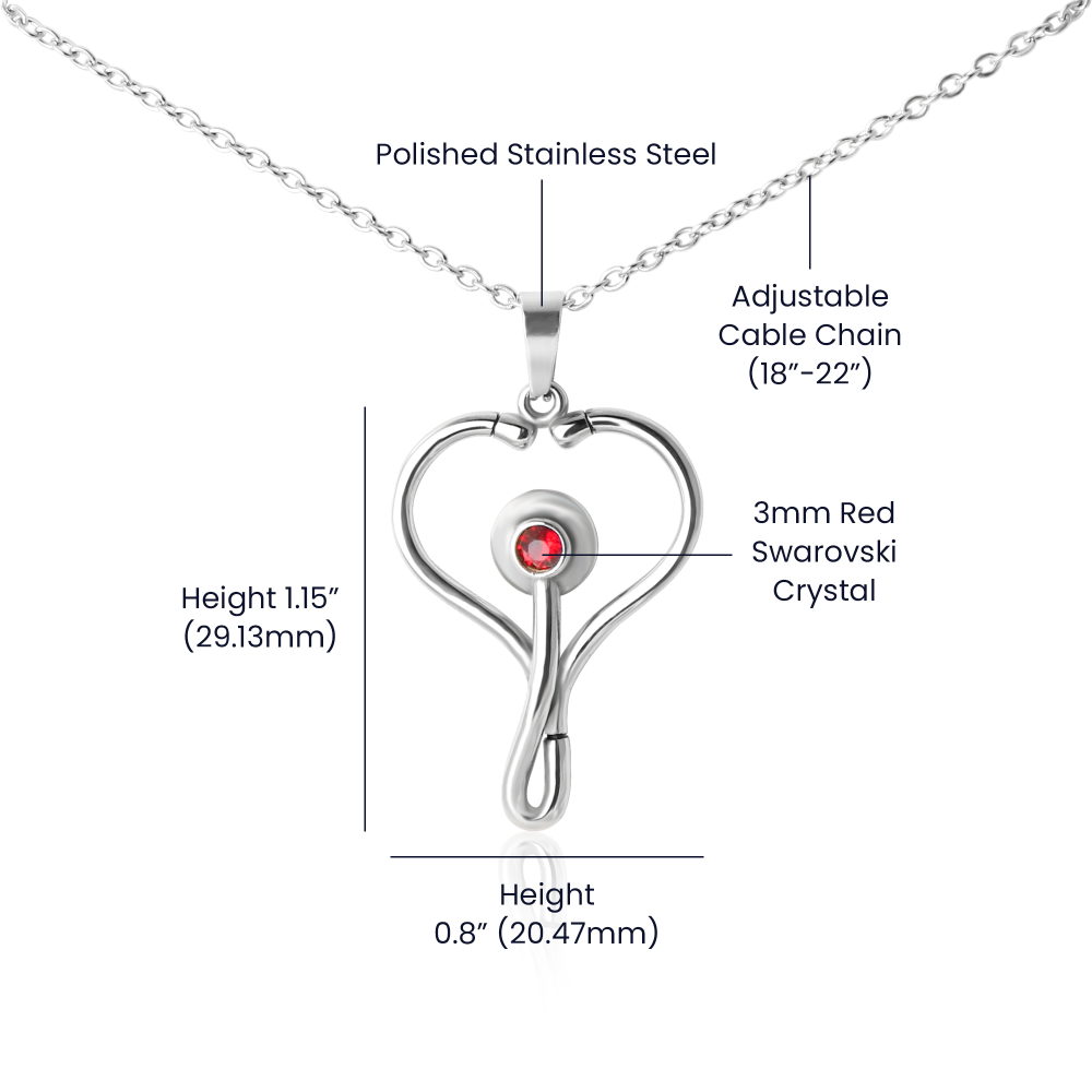 AdjustableCable Chain Necklace with Swarovski Crystal.