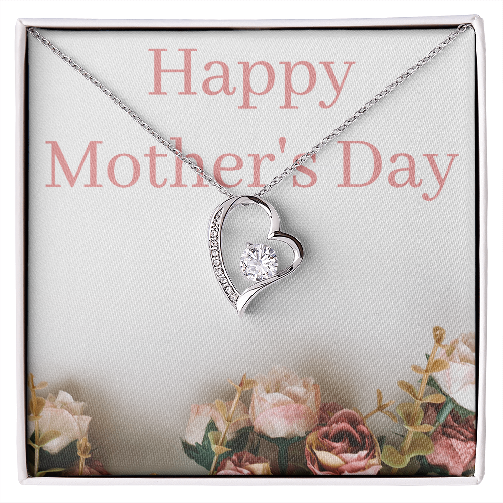 Crystal Silver Crystal Heart Necklace