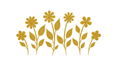 Gold and 3D Red Flowers High Resolution Transparent / Flores color ORO y Rojas 3D