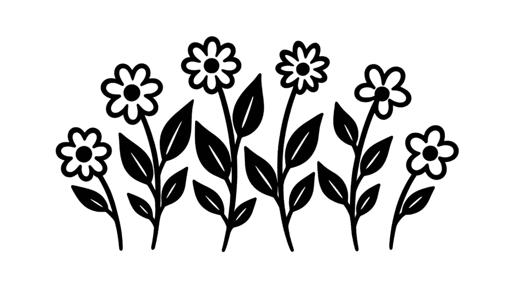 High-resolution hand-drawn sketch and doodle flower PNG digital artwork featuring elegant botanical floral line illustrations with transparent backgrounds for Cricut, sublimation, and printable crafts.