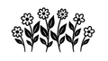 High-resolution hand-drawn sketch and doodle flower PNG digital artwork featuring elegant botanical floral line illustrations with transparent backgrounds for Cricut, sublimation, and printable crafts.