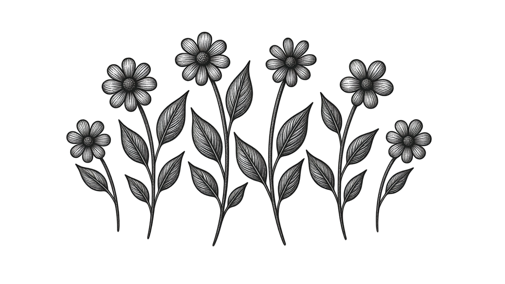 Sketch Flowers, Doodle Flowers, Floral PNG, Flower Clipart, Botanical Art, Hand-Drawn PNG, Floral Line Art, Transparent PNG, Cricut Files, Sublimation Design, Printable Art, Digital Download, Floral Graphics