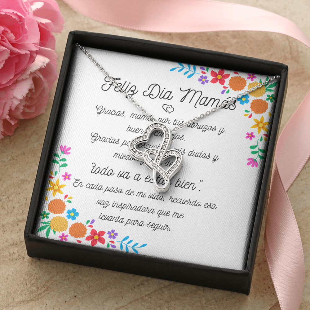 Intertwined heart Necklace decorated Small Swarovskis