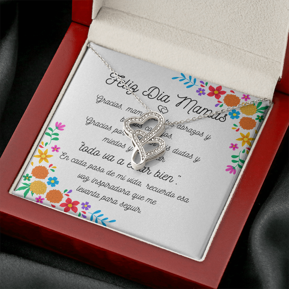 Intertwined heart Necklace decorated Small Swarovskis