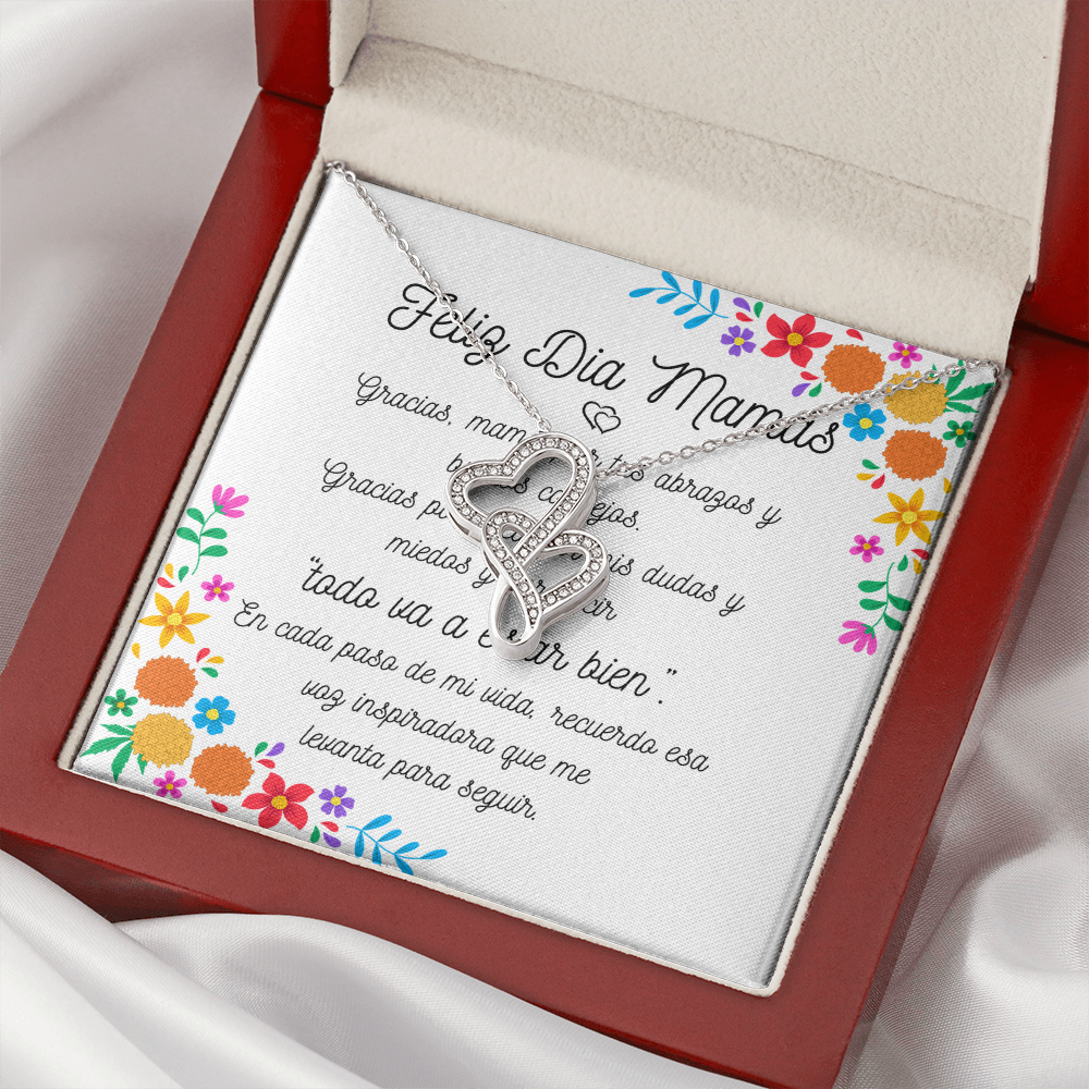 Intertwined heart Necklace decorated Small Swarovskis