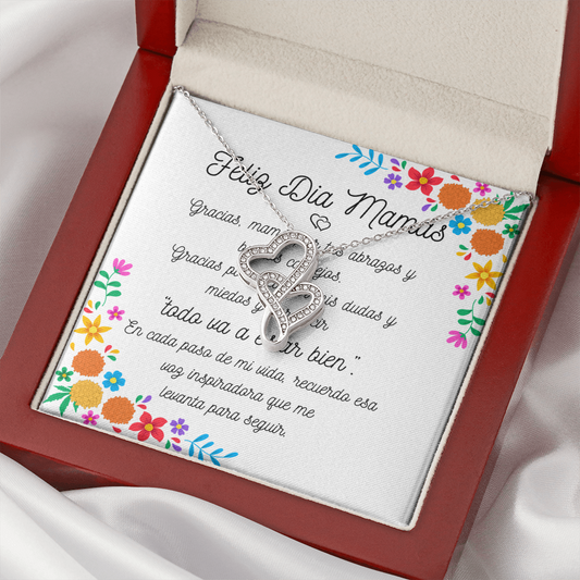 Intertwined heart Necklace decorated Small Swarovskis