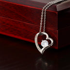 Adjustable Chain Necklace with Crystal Heart