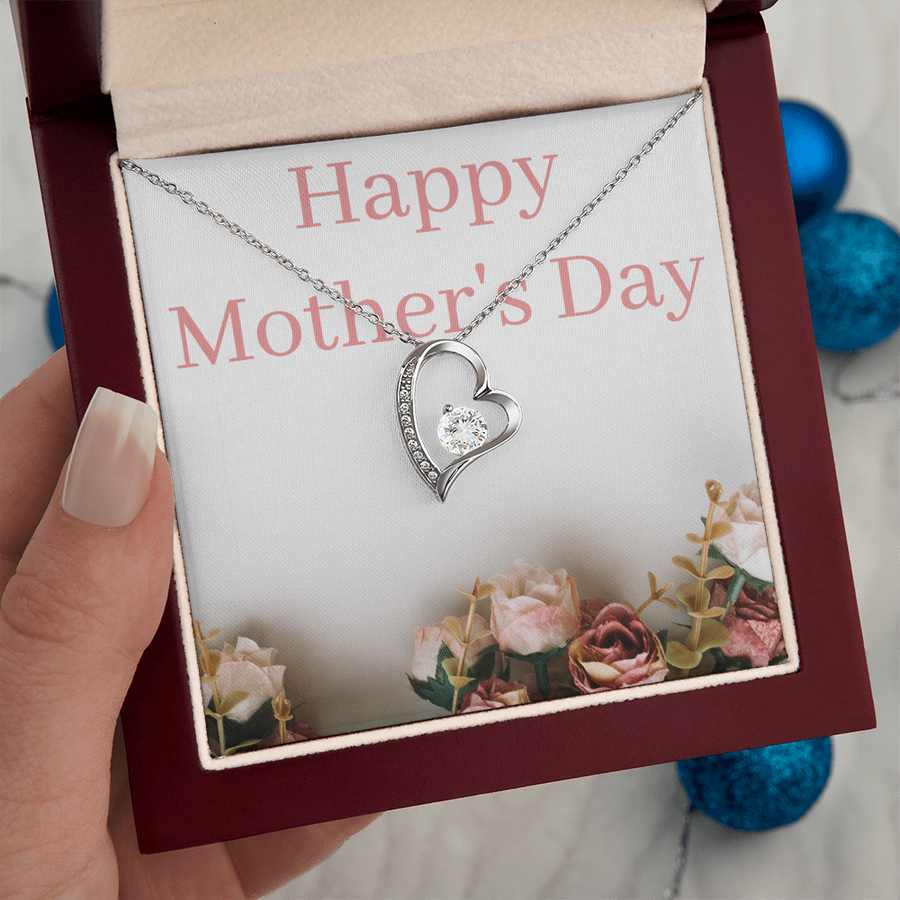 Necklace with crystal-heart pendant, accented with crystals sparkle