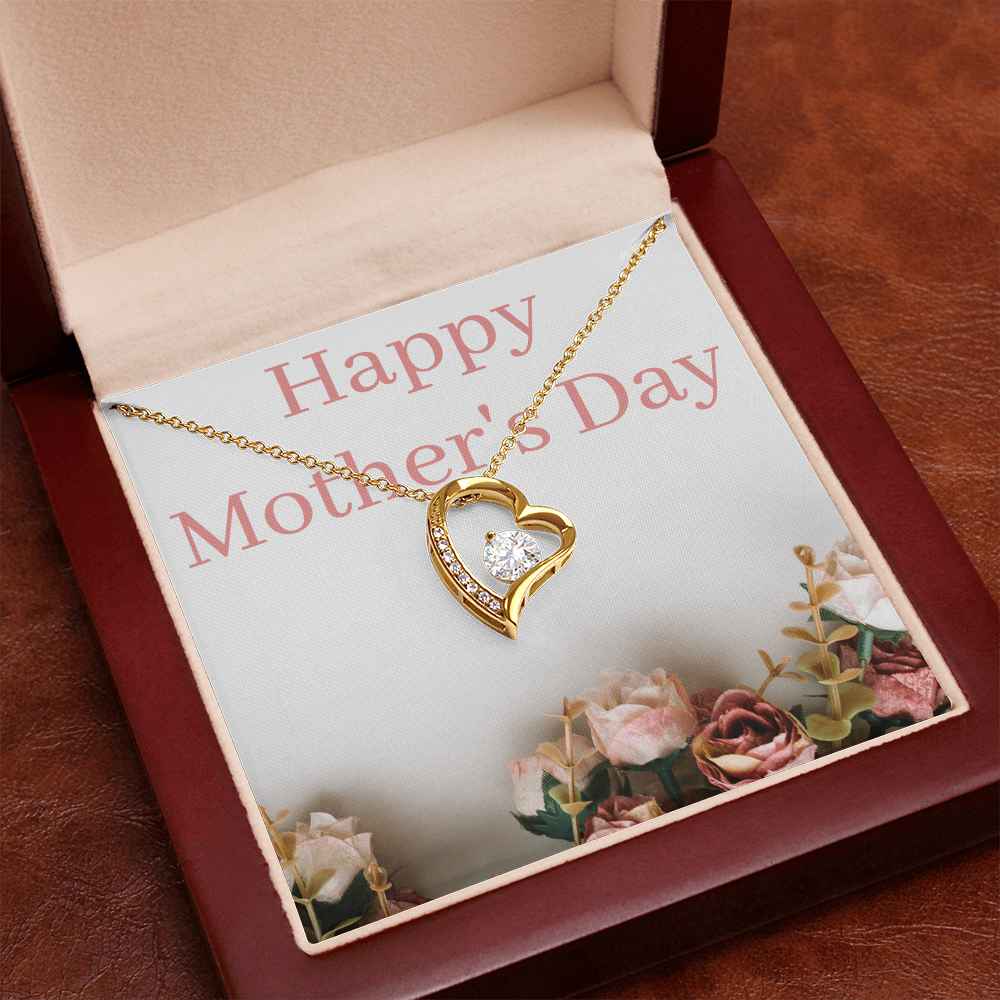 Necklace with crystal-heart pendant, accented with crystals sparkle