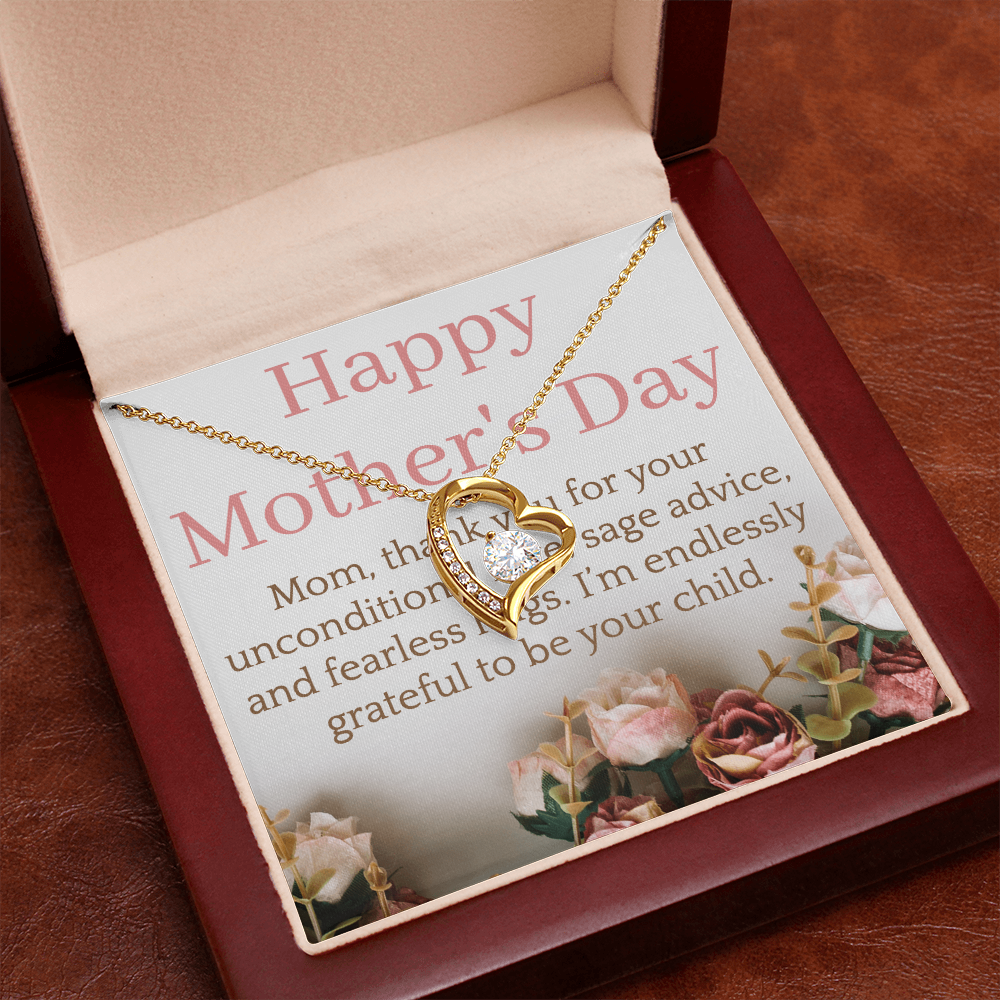 Adjustable Chain Necklace with Crystal Heart