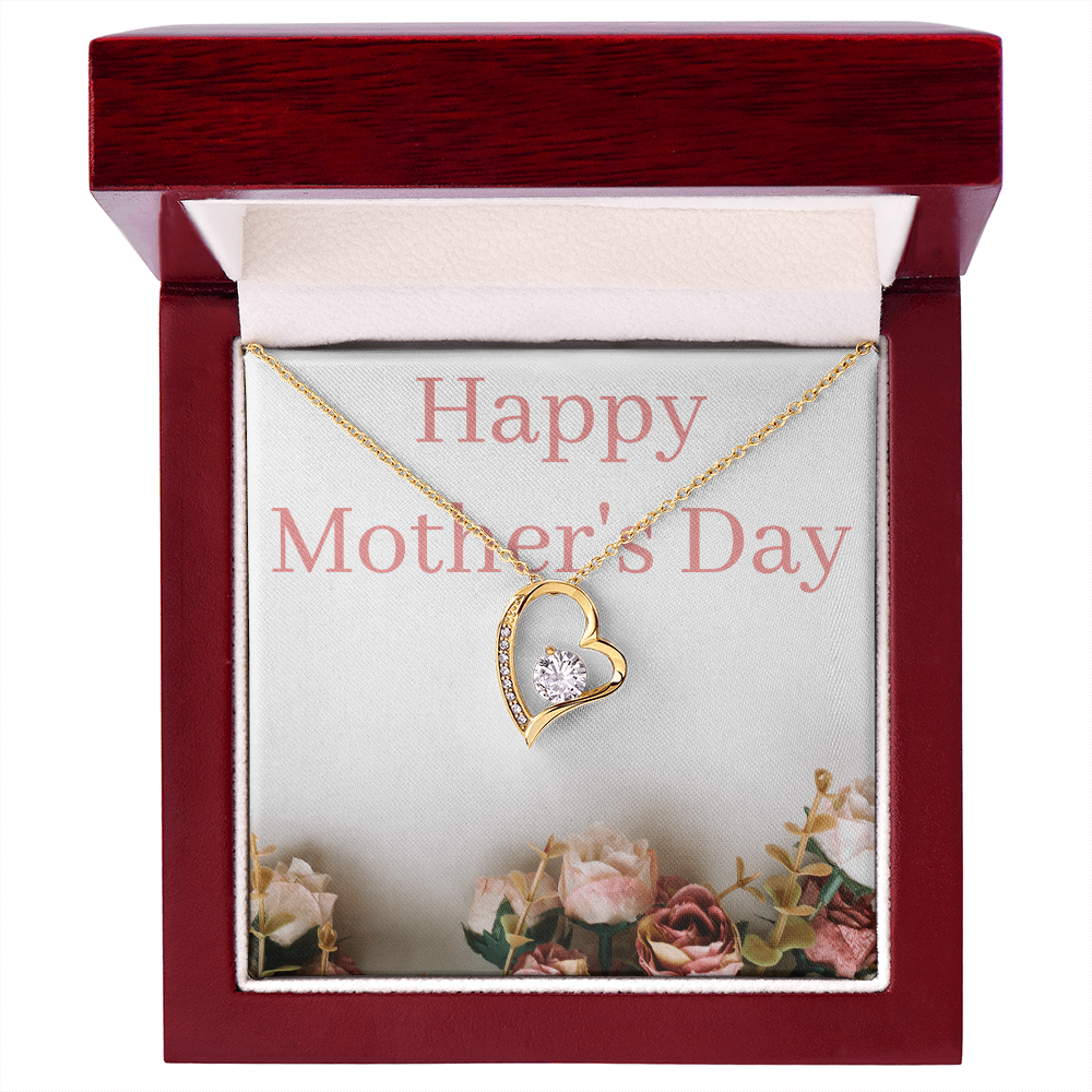 Necklace with crystal-heart pendant, accented with crystals sparkle