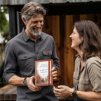 Lobster clasp attachment with Luxurious gift box with preserved red rose