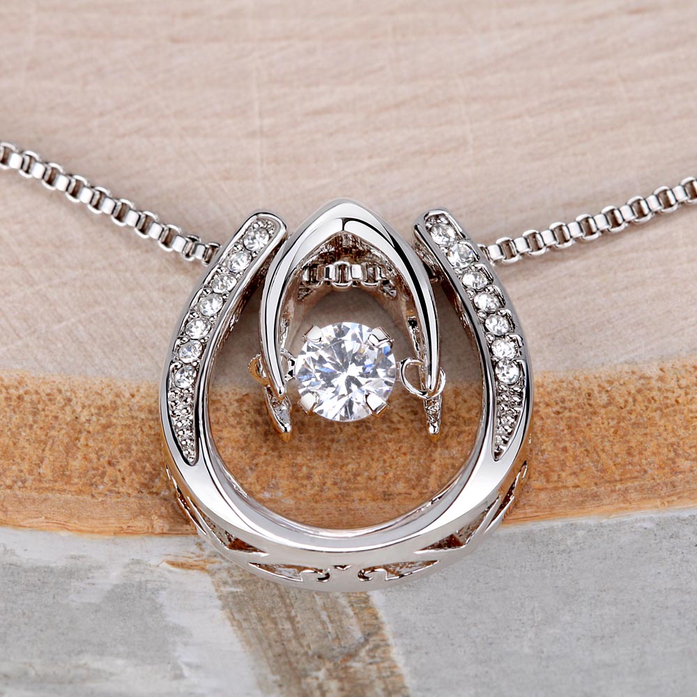 White Gold Over Stainless Steel Necklace
