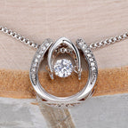 White Gold Over Stainless Steel Necklace