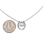 White Gold Over Stainless Steel Necklace