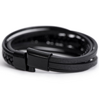 Men’s Cross Vegan Leather Bracelet | Faith & Entrepreneurship Gift