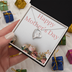 Necklace with crystal-heart pendant, accented with crystals sparkle