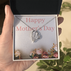 Necklace with crystal-heart pendant, accented with crystals sparkle