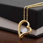 Adjustable Chain Necklace with Crystal Heart
