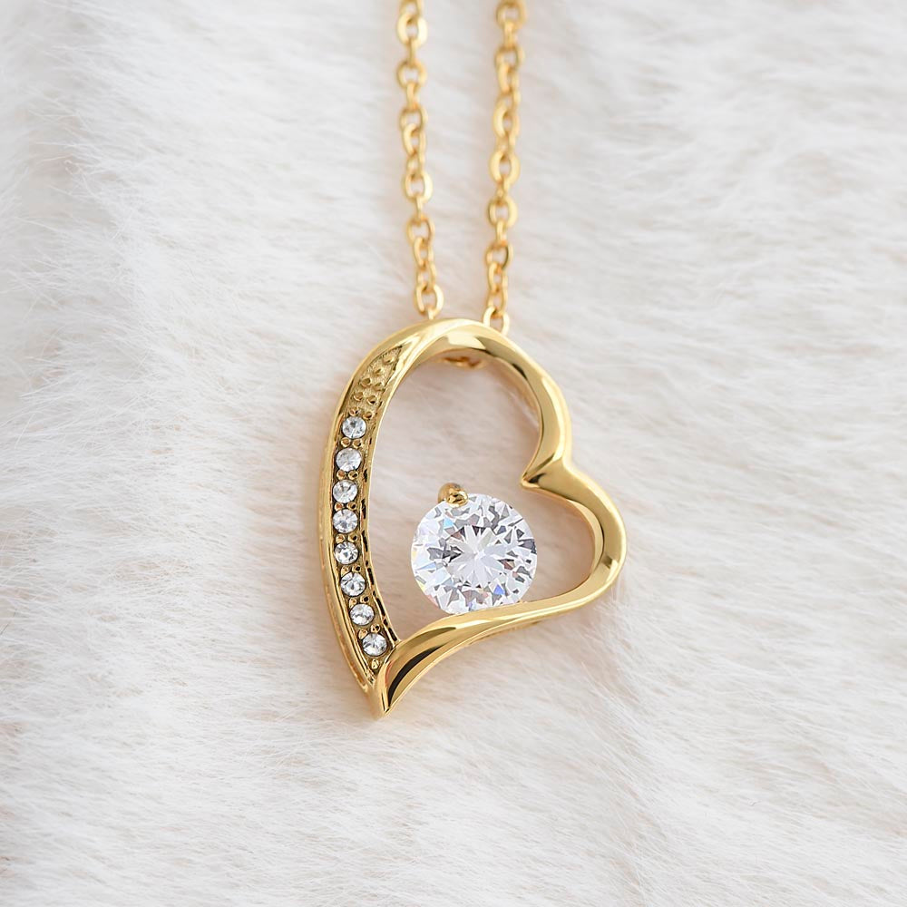 Adjustable Chain Necklace with Crystal Heart
