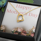 Necklace with crystal-heart pendant, accented with crystals sparkle