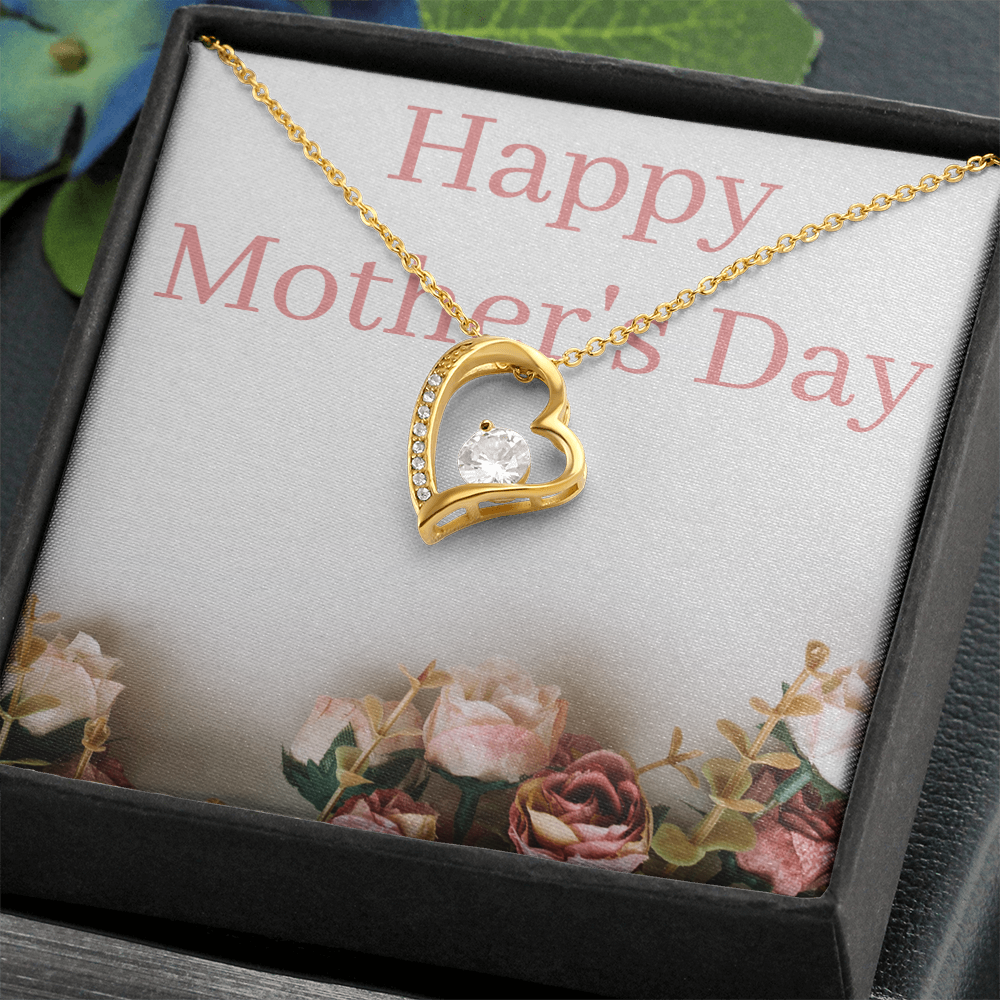 Necklace with crystal-heart pendant, accented with crystals sparkle