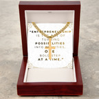ross Pendant Necklace for Entrepreneurs | Hypoallergenic & Adjustable Cuban link chain