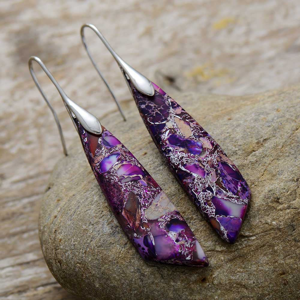 Gold-Plated Copper Dangle Earrings - consueloalondra