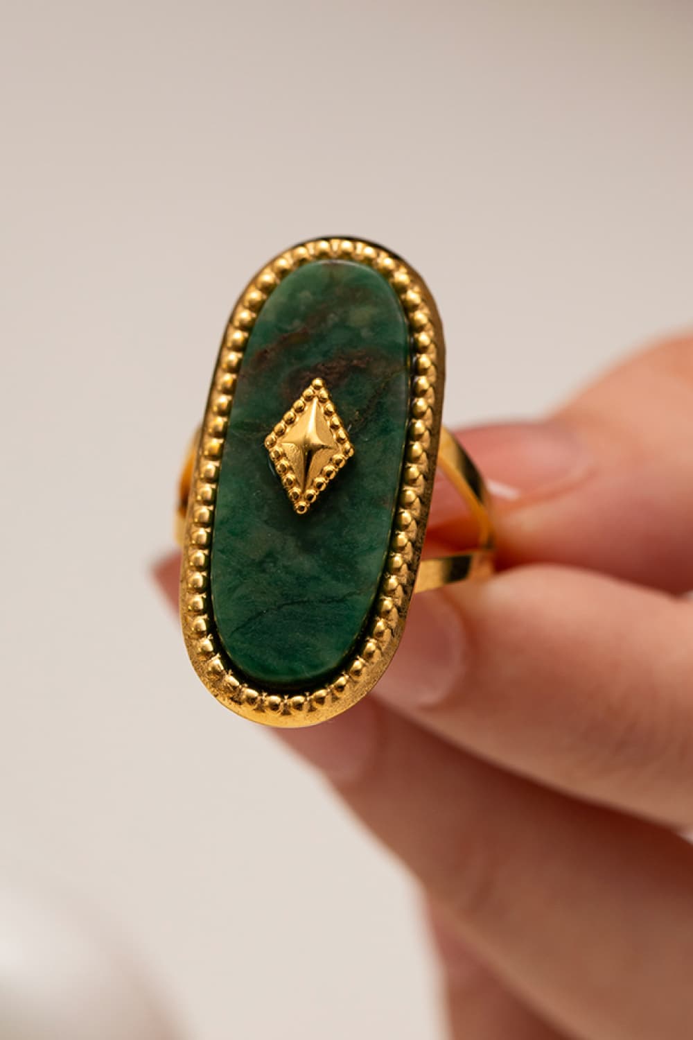 Natural Stone Copper Ring - consueloalondra