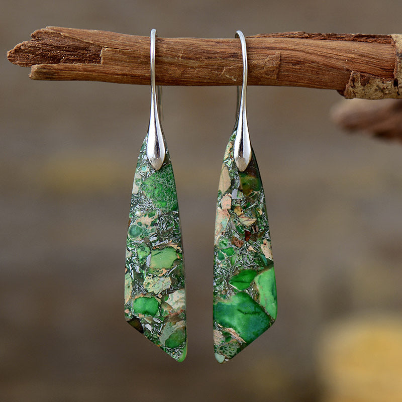 Gold-Plated Copper Dangle Earrings - consueloalondra