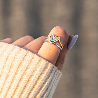 Sterling Silver Ring 925 Puzzle Heart Ring