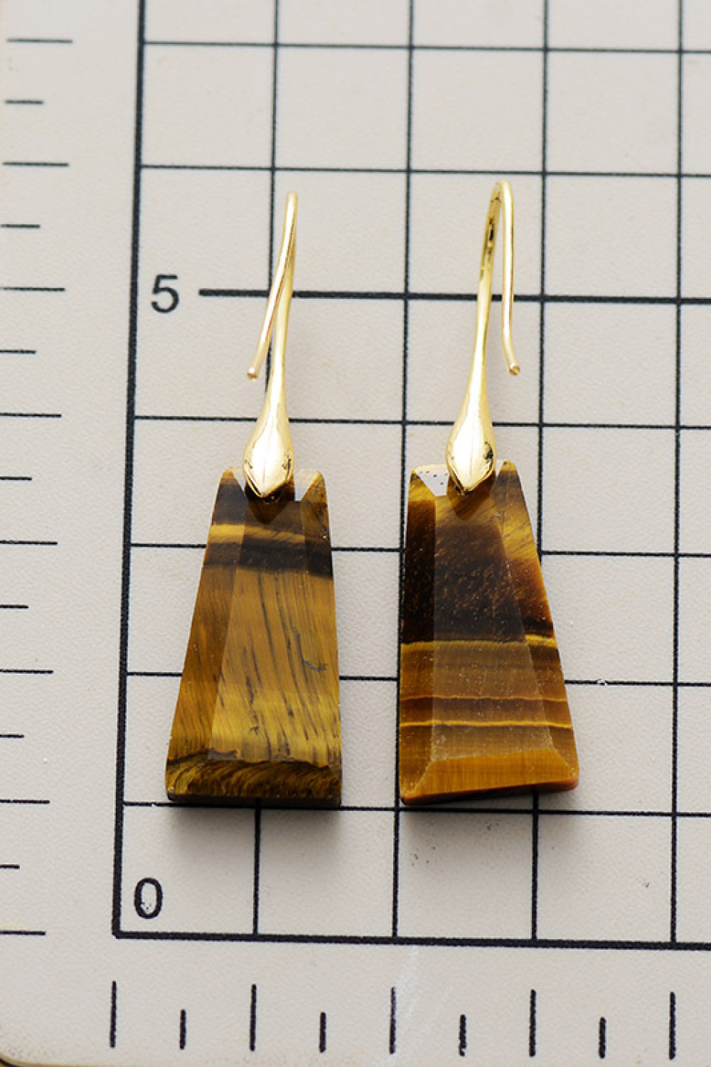 Handmade Geometrical Shape Natural Stone Dangle Earrings - consueloalondra