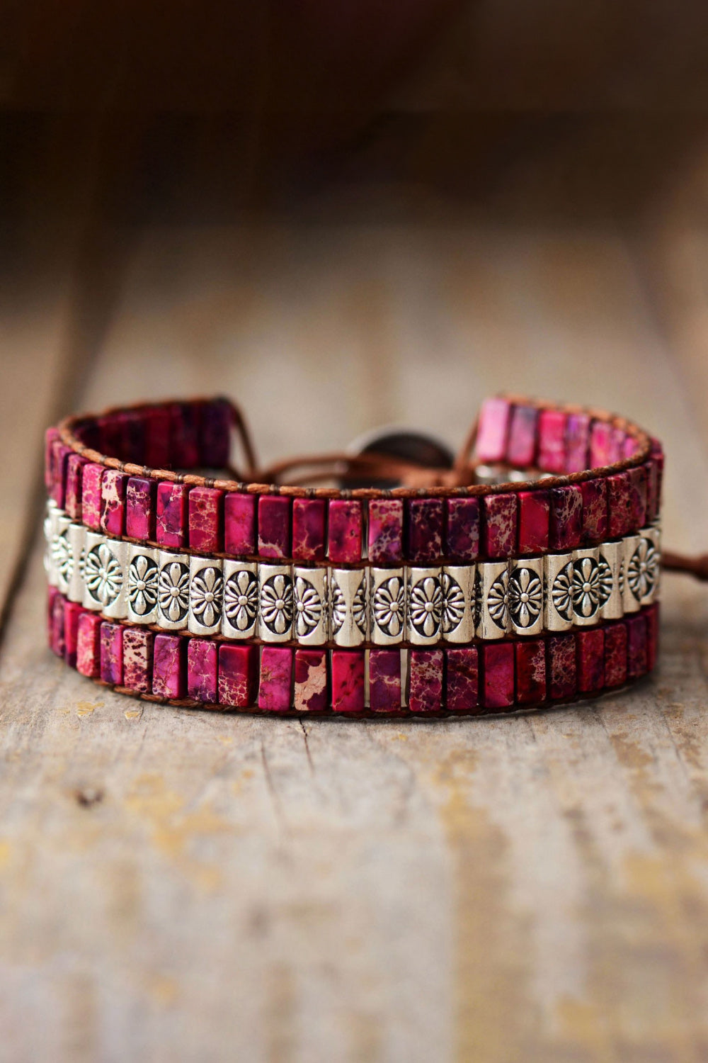 Handmade Triple Layer Natural Stone Bracelet - consueloalondra