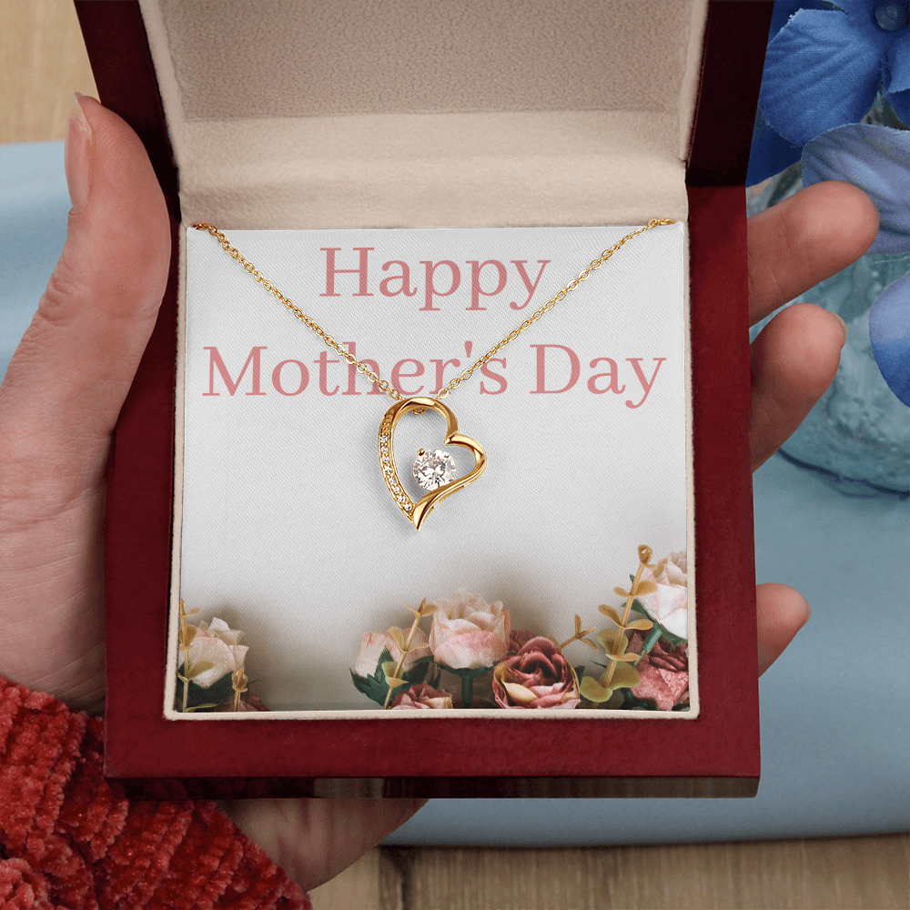 Elegant red box for gold necklace for mother's day gift